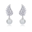 Show details for Impressive White Copper or Brass Dangle Earrings with Low MOQ