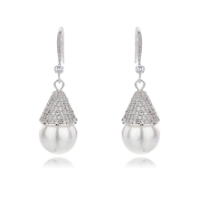 Show details for Charming White Luxury Dangle Earrings As a Gift