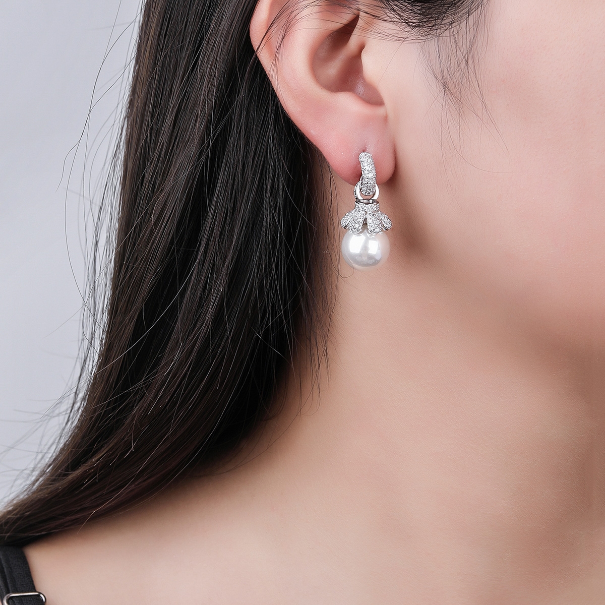 Luxury White Dangle Earrings with 37 Day Delivery