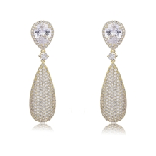 Show details for Sparkling Medium Cubic Zirconia Dangle Earrings