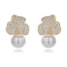 Show details for Need-Now White Gold Plated Dangle Earrings from Editor Picks