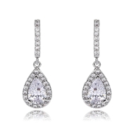 Picture of Charming White Cubic Zirconia Dangle Earrings