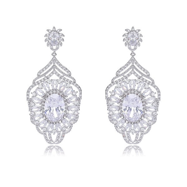 Picture of Good Cubic Zirconia Casual Dangle Earrings
