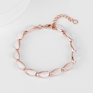 Picture of Hypoallergenic Rose Gold Plated Opal Fashion Bracelet in Exclusive Design