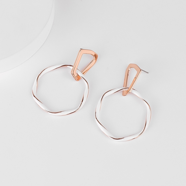 Picture of Inexpensive Rose Gold Plated Enamel Dangle Earrings from Reliable Manufacturer