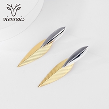 Show details for Delicate Big Gold Plated Dangle Earrings