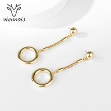 Show details for Beautiful Big Gold Plated Dangle Earrings at Great Low Price