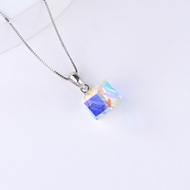 Show details for Platinum Plated Swarovski Element Long Pendant at Great Low Price