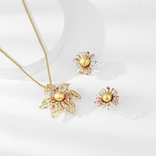 Show details for Attractive Gold Plated Dubai Necklace and Earring Set For Your Occasions