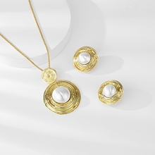 Show details for Pretty Casual Gold Plated Necklace and Earring Set