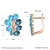 Picture of Trendy Rose Gold Plated Blue Stud Earrings with No-Risk Refund
