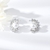 Picture of Top Cubic Zirconia Platinum Plated Stud Earrings