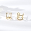 Show details for Charming White Delicate Stud Earrings of Original Design
