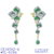 Picture of Unique Cubic Zirconia Green Dangle Earrings