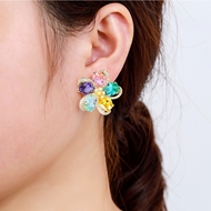 Picture of Affordable Copper or Brass Flowers & Plants Dangle Earrings from Trust-worthy Supplier