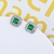 Picture of Brand New Green Medium Stud Earrings with SGS/ISO Certification