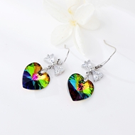Show details for Nice Swarovski Element Platinum Plated Dangle Earrings