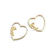 Picture of Nice Big Love & Heart Hoop Earrings