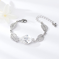 Show details for Pretty Swarovski Element Platinum Plated Fashion Bracelet