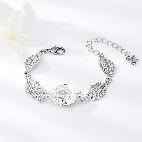 Picture of Pretty Swarovski Element Platinum Plated Fashion Bracelet
