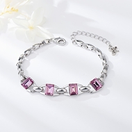 Show details for Zinc Alloy Purple Fashion Bracelet Online Only