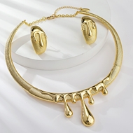Show details for Fashionable Dubai Gold Plated 2 Piece Jewelry Set