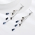 Picture of Great Artificial Crystal Platinum Plated Dangle Earrings
