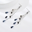 Show details for Great Artificial Crystal Platinum Plated Dangle Earrings
