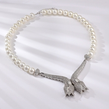 Show details for Stylish Medium Cubic Zirconia Short Chain Necklace