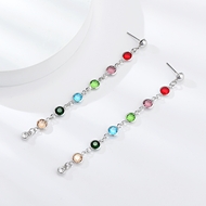 Picture of Cost Effective Colourful Platinum Plated Drop & Dangle