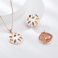 Picture of Latest Small Rose Gold Plated 2 Piece Jewelry Set