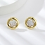 Show details for Staple Small White Stud Earrings