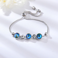 Show details for Fancy Small Platinum Plated Fashion Bracelet