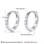Picture of Delicate Cubic Zirconia Small Huggie Earrings