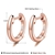 Picture of 925 Sterling Silver Rose Gold Plated Huggie Earrings with Worldwide Shipping