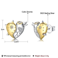 Picture of Unique Cubic Zirconia Multi-tone Plated Stud Earrings