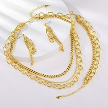 Show details for Purchase Gold Plated Big 3 Piece Jewelry Set Exclusive Online