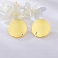Picture of Buy Zinc Alloy Platinum Plated Big Stud Earrings with Low Cost