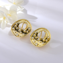 Show details for Irresistible Gold Plated Dubai Big Stud Earrings As a Gift