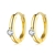Picture of 925 Sterling Silver Cubic Zirconia Small Hoop Earrings with Full Guarantee