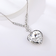 Show details for Hypoallergenic Platinum Plated Love & Heart Pendant Necklace at Super Low Price