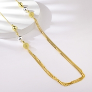 Show details for Unique Medium Gold Plated Long Chain Necklace