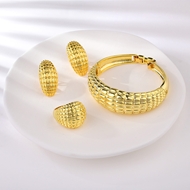Picture of Great Big Gold Plated 3 Piece Jewelry Set
