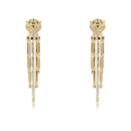 Picture of Affordable Gold Plated Cubic Zirconia Dangle Earrings From Reliable Factory