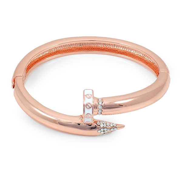 Picture of Delicate Rose Gold Plated Enamel Bangles