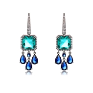 Picture of Irresistible Blue Cubic Zirconia Dangle Earrings For Your Occasions
