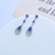 Picture of New Season Blue Platinum Plated Dangle Earrings with SGS/ISO Certification