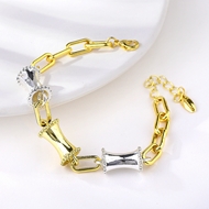 Picture of Irresistible Multi-tone Plated Big Fashion Bracelet As a Gift