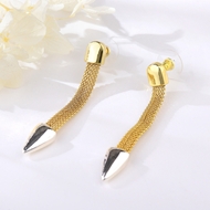 Picture of Beautiful Big Gold Plated Dangle Earrings