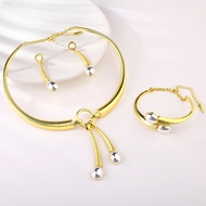 Show details for Good Big Gold Plated 3 Piece Jewelry Set with Worldwide Shipping